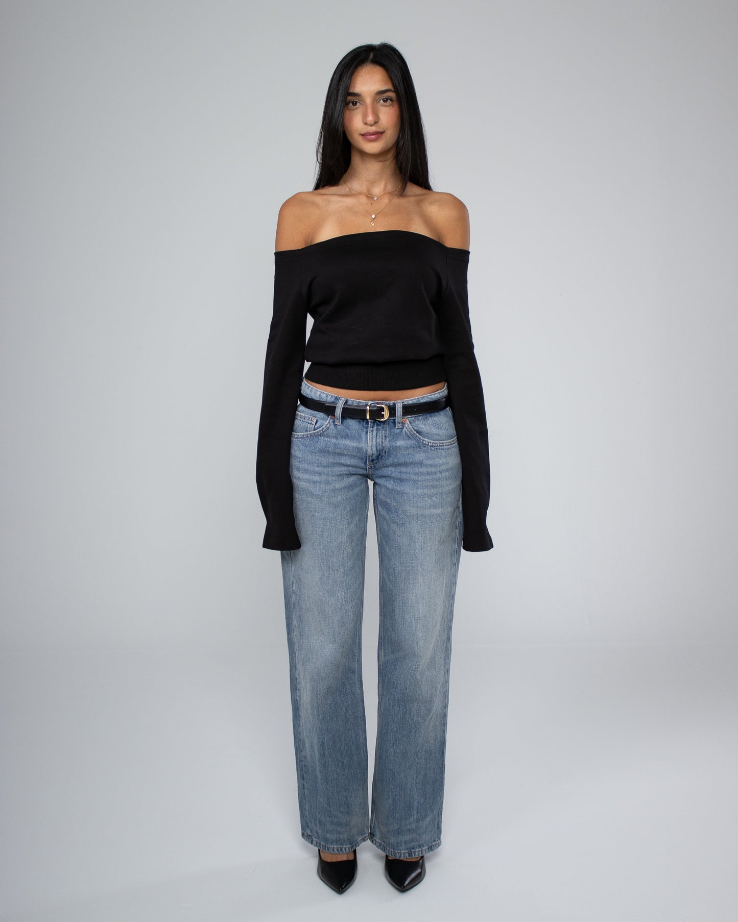 Snatched Off-Shoulder Sweater