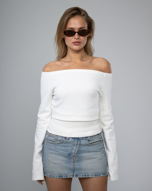 Snatched Off-Shoulder Sweater