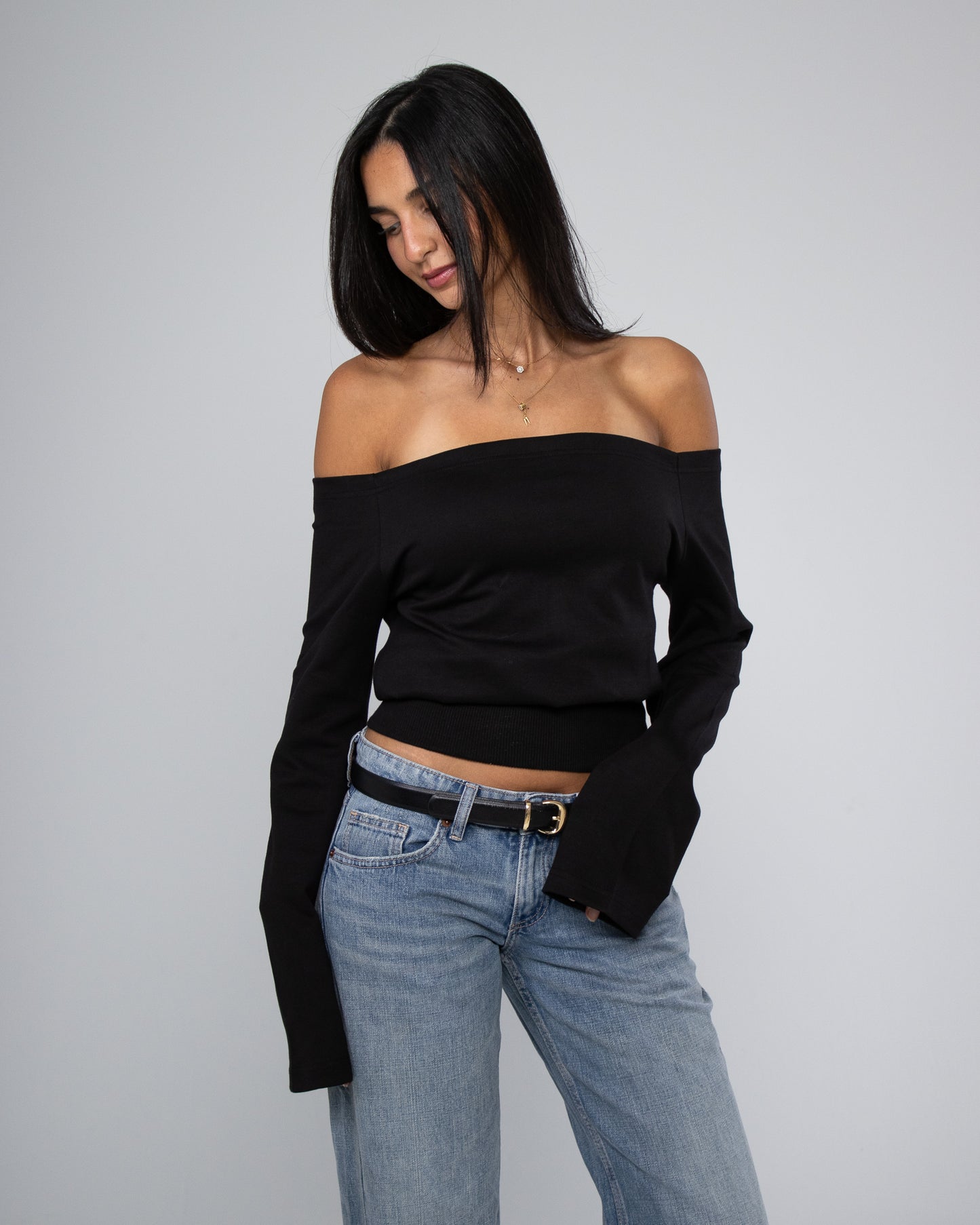 Snatched Off-Shoulder Sweater