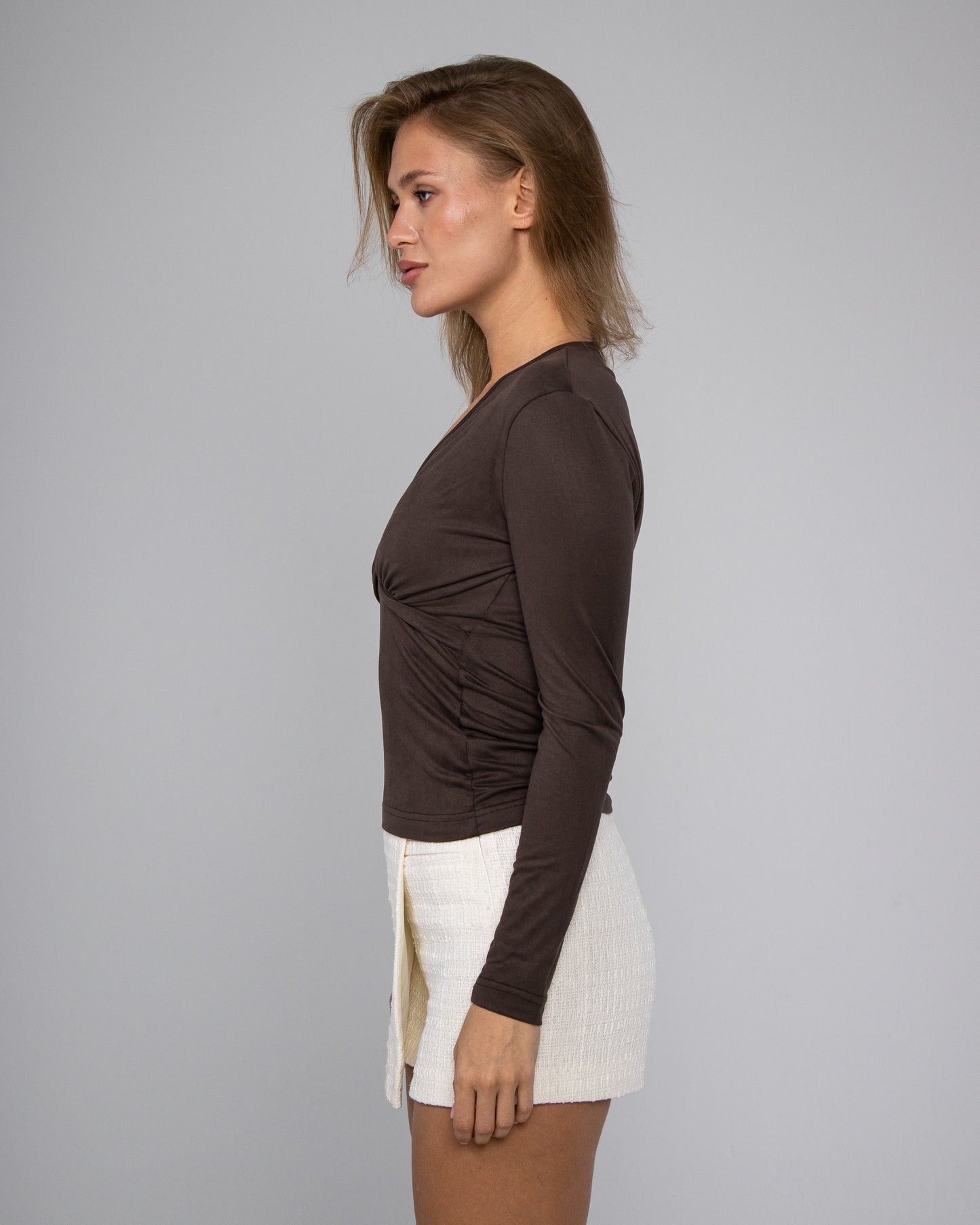 Long Sleeve V- Neck Top