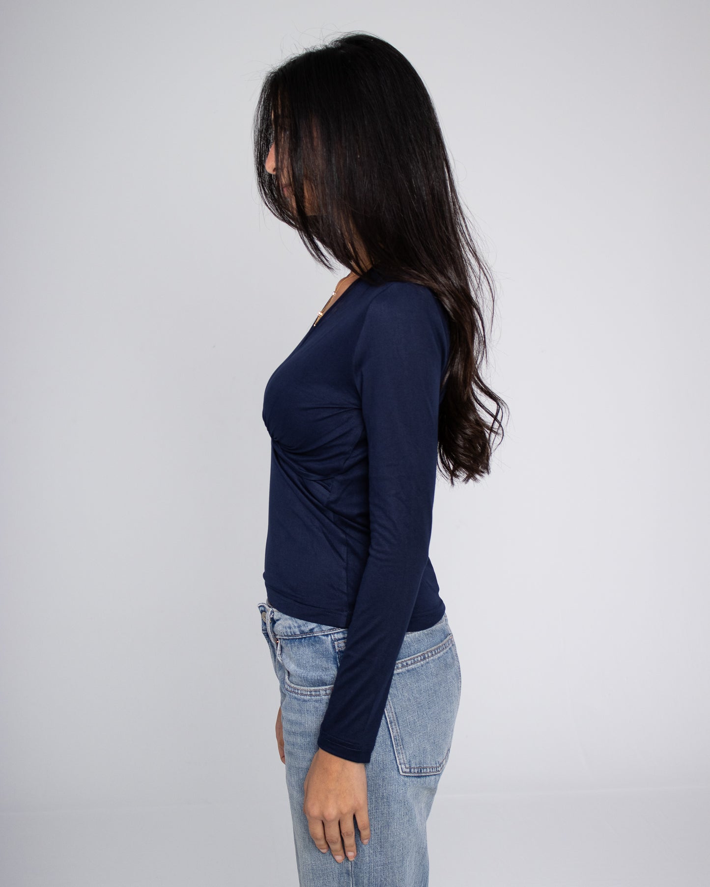 Long Sleeve V- Neck Top